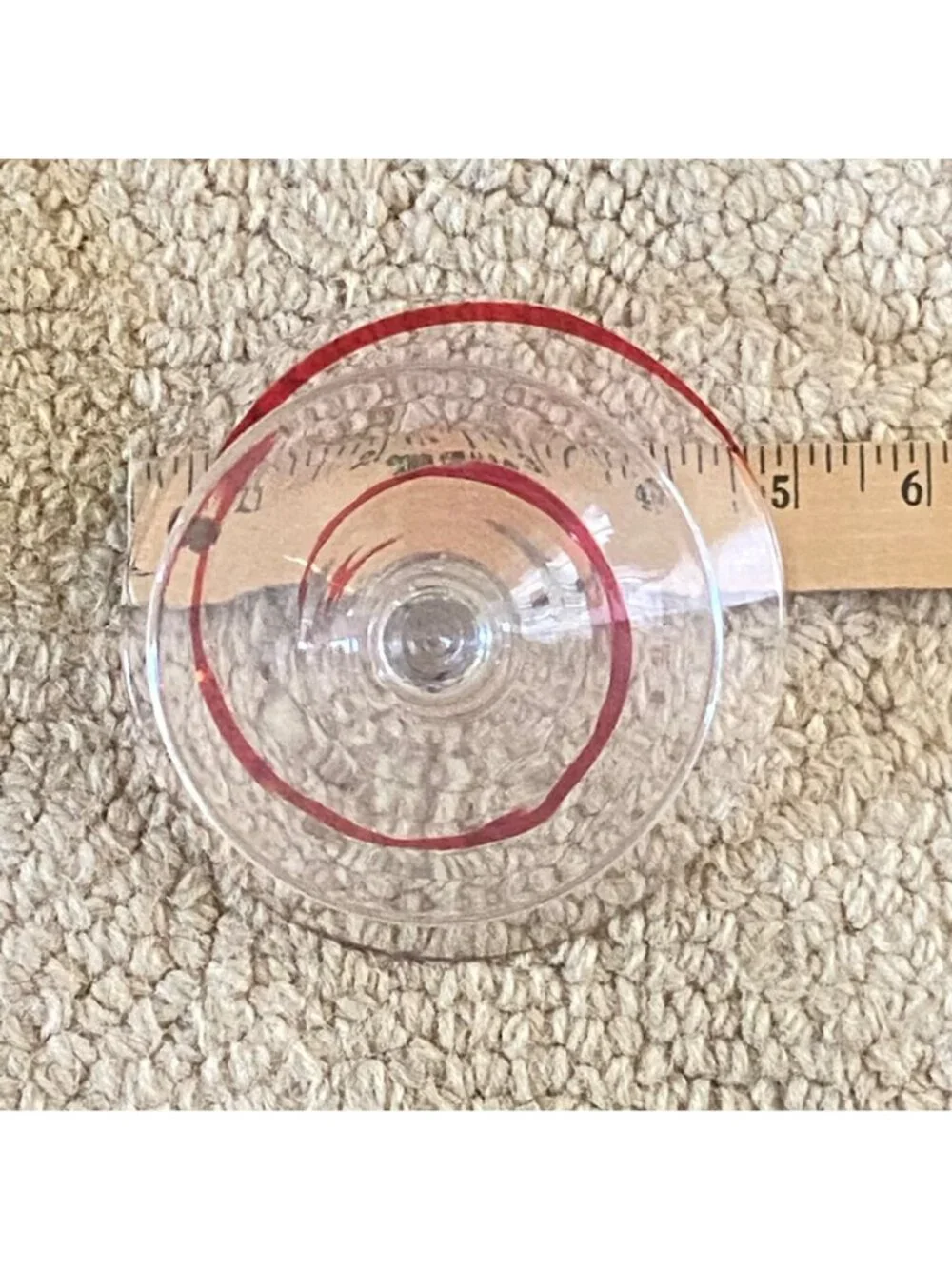 Martini Glass Swirline Red Pier 1 Swirl‎ Line Cosmopolitan Handblown Pier1 NLA